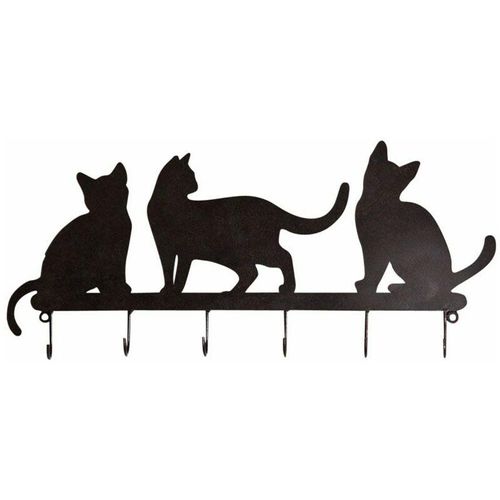 3238920797503 - Aubry Gaspard - Lackierter schwarzer Haken mit Katzen Figuren