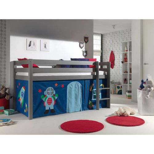 5420070234573 - VIPACK - Spielbett Pino mit Textilset Vorhang Astro Ausf Kiefer massiv grau lackiert 5420070234573 - VIPACK - Spielbett Pino mit Textilset Vorhang Astro Ausf Kiefer massiv grau lackiert