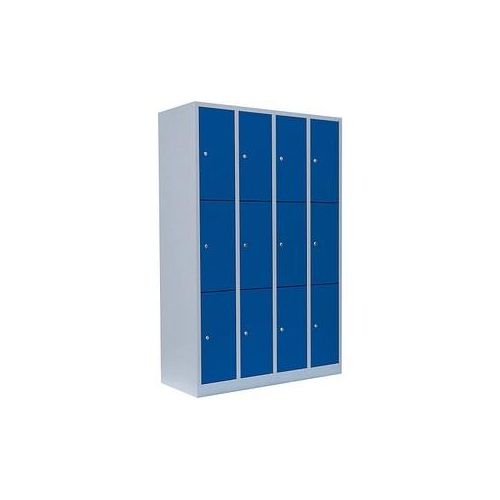 4061815517721 - Schließfachschrank 520341 Metall 4 Abteile mit 12 Fächern abschließbar 117x180cm (BxH) blau 4061815517721 LÜLLMANN 4061815517721 - Schließfachschrank 520341 Metall 4 Abteile mit 12 Fächern abschließbar 117x180cm (BxH) blau 4061815517721 LÜLLMANN