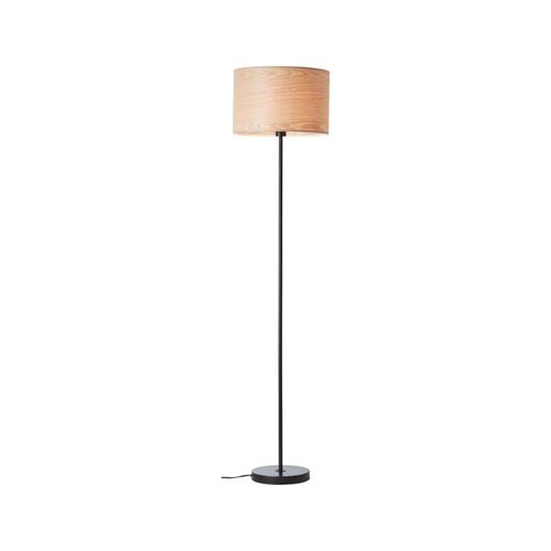 4004353394799 - Lampe Romm Standleuchte 1flg holz hell schwarz 1x A60 E27 52W Mit Fußschalter - schwarz - Brilliant 4004353394799 - Lampe Romm Standleuchte 1flg holz hell schwarz 1x A60 E27 52W Mit Fußschalter - schwarz - Brilliant