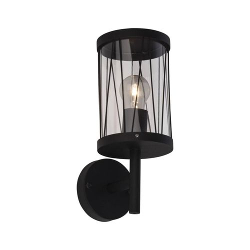 4004353256134 - BRILLIANT Lampe Reed Außenwandleuchte stehend schwarz matt 1x A60 E27 60W geeignet für Normallampen (nicht enthalten) IP-Schutzart 44 - spritzwassergeschützt