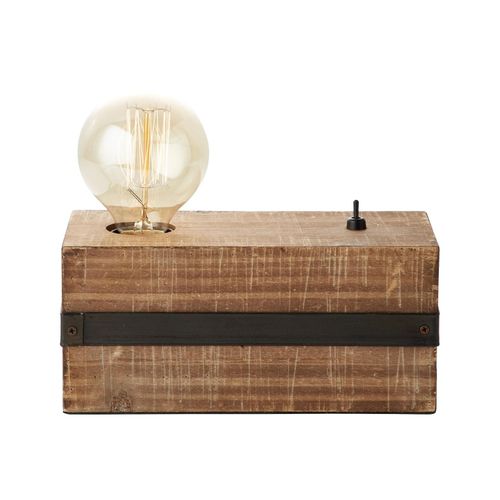 4004353327049 - BRILLIANT Lampe Woodhill Tischleuchte antik schwarz 1x A60 E27 30W gf Normallampen n ent Mit Kippschalter Für LED-Leuchtmittel geeignet