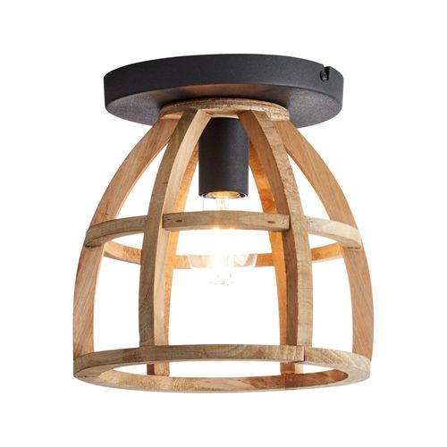 4004353364754 - BRILLIANT Lampe Matrix Nature Deckenleuchte 1flg antik holz schwarz korund 1x A60 E27 60W gf Normallampen n ent Für LED-Leuchtmittel geeignet Dimmbar bei Verwendung geeigneter Leuchtmitte