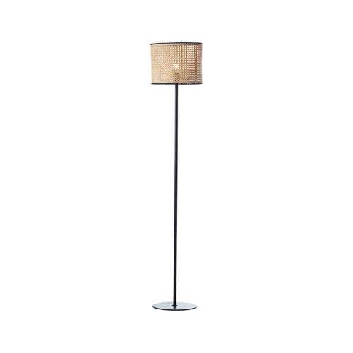 4004353351679 - Lampe Wiley Standleuchte 1flg rattan 1x A60 E27 60W geeignet für Normallampen (nicht enthalten) Mit Fußschalter - braun - Brilliant