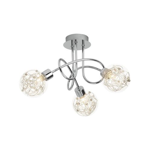 4004353216077 - Lampe Joya Deckenleuchte 3flg chrom 3x QT14 G9 33W geeignet für Stiftsockellampen (nicht enthalten) Dekodraht im Glas - silber - Brilliant 4004353216077 - Lampe Joya Deckenleuchte 3flg chrom 3x QT14 G9 33W geeignet für Stiftsockellampen (nicht enthalten) Dekodraht im Glas - silber - Brilliant