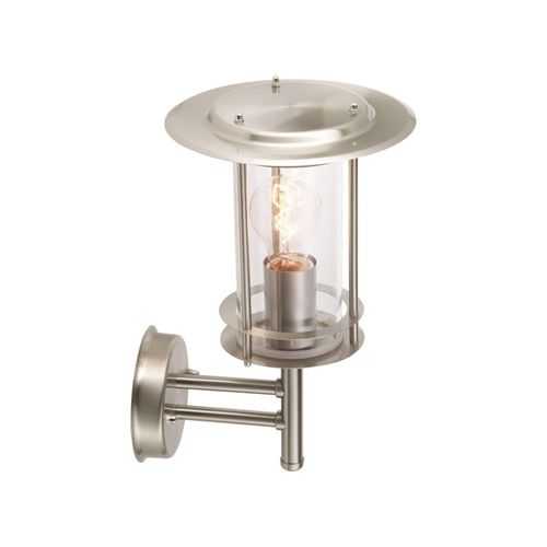 4004353993954 - BRILLIANT Lampe York Außenwandleuchte stehend edelstahl 1x A60 E27 40W geeignet für Normallampen (nicht enthalten) IP-Schutzart 44 - spritzwassergeschützt 4004353993954 - BRILLIANT Lampe York Außenwandleuchte stehend edelstahl 1x A60 E27 40W geeignet für Normallampen (nicht enthalten) IP-Schutzart 44 - spritzwassergeschützt