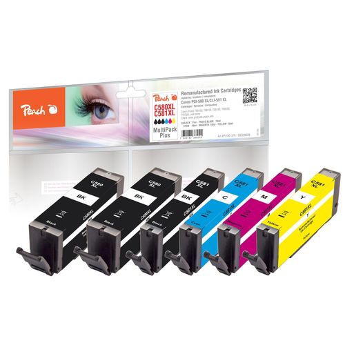 7640182386009 - C580 XL 6 Druckerpatronen XL (2*bk bkph c m y) ersetzt Canon PGI-580XL CLI-581XL für zB Canon Pixma TS 8351 a Canon Pixma TS 8350 a (wiederaufbereitet) 7640182386009 - C580 XL 6 Druckerpatronen XL (2*bk bkph c m y) ersetzt Canon PGI-580XL CLI-581XL für zB Canon Pixma TS 8351 a Canon Pixma TS 8350 a (wiederaufbereitet)