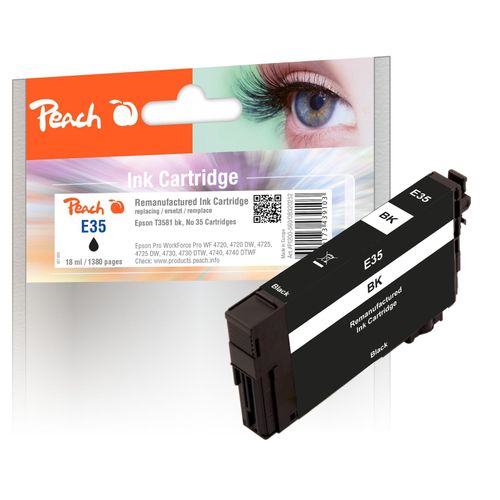 7640173439103 - E35 Druckerpatrone bk ersetzt Epson T3581 No 35 bk C13T35814010 für zB Epson WorkForce Pro WF -4720 DWF Epson WorkForce Pro WF -4720 (wiederaufbereitet) 7640173439103 - E35 Druckerpatrone bk ersetzt Epson T3581 No 35 bk C13T35814010 für zB Epson WorkForce Pro WF -4720 DWF Epson WorkForce Pro WF -4720 (wiederaufbereitet)