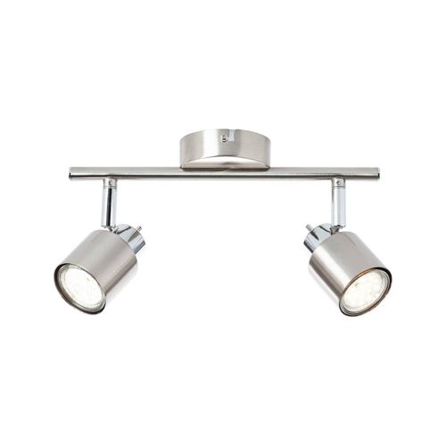 4004353318306 - Lampe Andres Spotrohr 2flg nickel chrom 2x PAR51 GU10 10W geeignet für Reflektorlampen (nicht enthalten) Köpfe schwenkbar - silber - Brilliant 4004353318306 - Lampe Andres Spotrohr 2flg nickel chrom 2x PAR51 GU10 10W geeignet für Reflektorlampen (nicht enthalten) Köpfe schwenkbar - silber - Brilliant