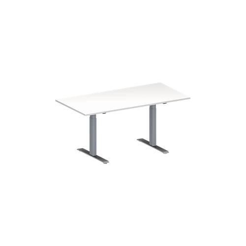 4251898817850 - Genius Konferenztisch MODENA FLEX Rechteck T-Fuß Rechteckrohr B 1600 x T 800 x H 650-850 mm weiß weißaluminium RAL 9006