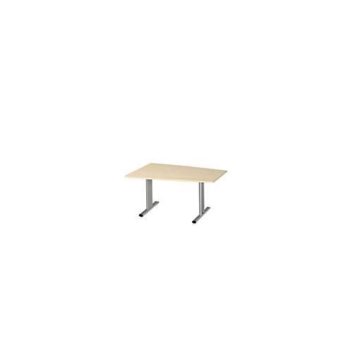 4250510839706 - Select Besprechungstisch MODENA Basic Tonne T-Fuß B 1400 x T 1000 x H 717 mm Ahorn weißaluminium RAL 9006 4250510839706 - Select Besprechungstisch MODENA Basic Tonne T-Fuß B 1400 x T 1000 x H 717 mm Ahorn weißaluminium RAL 9006