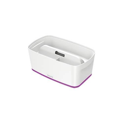 4002432121779 - Ablagebox MyBox DIN A5 für Utensilien weiß violett 4002432121779 - Ablagebox MyBox DIN A5 für Utensilien weiß violett