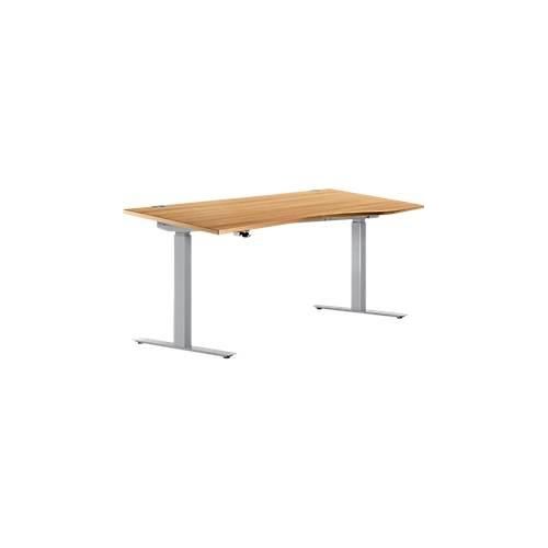 4250510828076 - Schreibtisch ERGO DRIVE ED 470 elektrisch höhenverstellbar Freiform Ansatz rechts T-Fuß B 1800 x T 1000 x H 692-1147 mm Buche weißalu 4250510828076 - Schreibtisch ERGO DRIVE ED 470 elektrisch höhenverstellbar Freiform Ansatz rechts T-Fuß B 1800 x T 1000 x H 692-1147 mm Buche weißalu