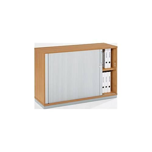 4250510806913 - Querrollladenschrank Tetris Wood 2 OH abschließbar mit Sockel B 1200 x T 421 x H 800 mm Buche-Dekor