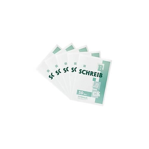 4250510893449 - Notizblock kariert DIN A4 50 Blatt ohne Lochung Recycling-Papier weiß 5 Stück 4250510893449 - Notizblock kariert DIN A4 50 Blatt ohne Lochung Recycling-Papier weiß 5 Stück