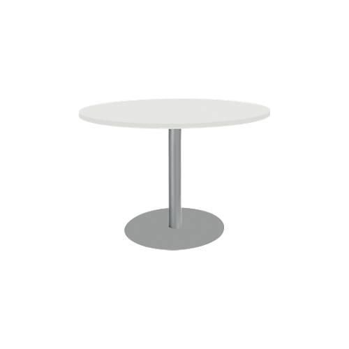 4250510814901 - Select Besprechungstisch BST bis 6 Personen Kreis Tellerfuß B 1200 x T 1200 x H 617-817 mm weiß weißaluminium RAL 9006 4250510814901 - Select Besprechungstisch BST bis 6 Personen Kreis Tellerfuß B 1200 x T 1200 x H 617-817 mm weiß weißaluminium RAL 9006