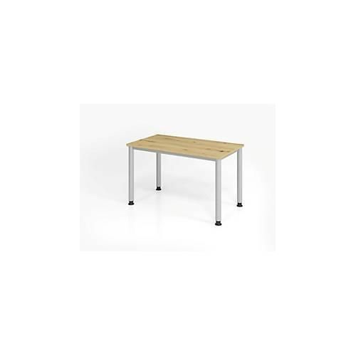 4032062188682 - Schreibtisch VHS612 R S manuell höhenverstellbar 68-76cm (H) 120x672cm (BxT) asteiche   silber 4032062188682 Hammerbacher