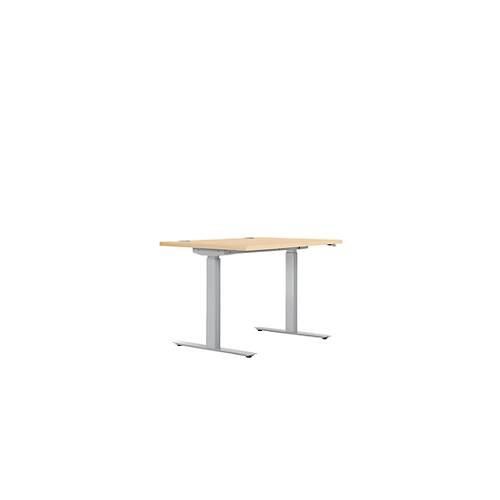 4250510827802 - Schreibtisch ERGO DRIVE ED 470 elektrisch höhenverstellbar Rechteck T-Fuß B 1200 x T 800 x H 692-1147 mm Ahorn weißaluminium RAL 9006 4250510827802 - Schreibtisch ERGO DRIVE ED 470 elektrisch höhenverstellbar Rechteck T-Fuß B 1200 x T 800 x H 692-1147 mm Ahorn weißaluminium RAL 9006