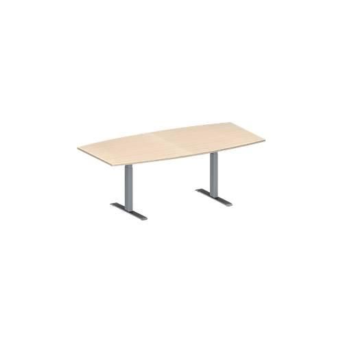 4251898818215 - Genius Konferenztisch MODENA FLEX Boot T-Fuß Rechteckrohr B 2000 x H 650-850 mm Ahorn weißaluminium RAL 9006 4251898818215 - Genius Konferenztisch MODENA FLEX Boot T-Fuß Rechteckrohr B 2000 x H 650-850 mm Ahorn weißaluminium RAL 9006