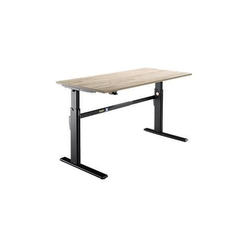 4251898808520 - Select Schreibtisch elektrisch höhenverstellbar Rechteck C-Fuß B 1800 x T 800 x H 725-1185 mm Wildeiche schwarz