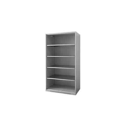 4051273770271 - Genius Regalschrank FS Stahl mit Belüftungslöchern B 1055 x T 620 x H 1950 mm 5 OH Weißalu bis 500 kg