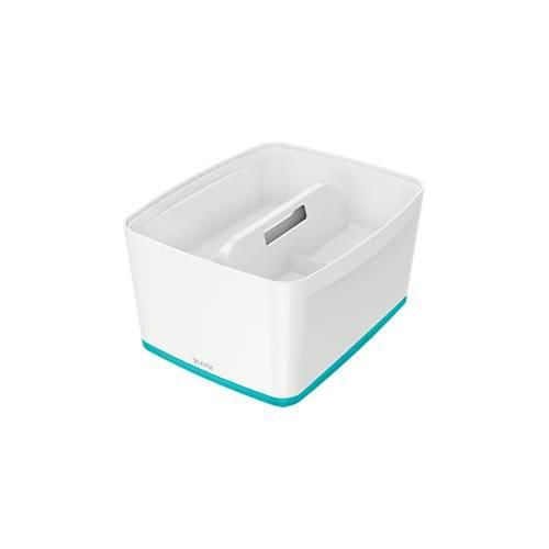 4002432121663 - Ablagebox MyBox DIN A4 für Utensilien weiß eisblau