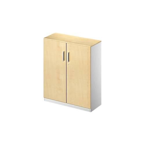 4250510835197 - Genius Flügeltürenschrank TETRIS SOLID 3 OH B 800 mm abschließbar mit Abdeckplatte Ahorn-Dekor weißalu