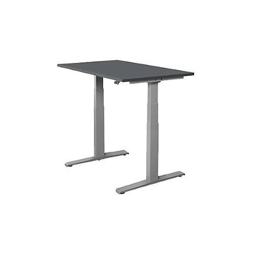 4250510813812 - Select Schreibtisch SET UP elektrisch höhenverstellbar Rechteck T-Fuß B 1200 x T 800 x H 645-1290 mm graphit weißaluminium