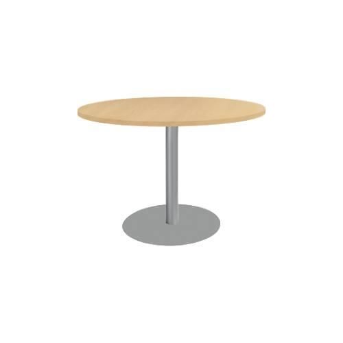 4250510933893 - Select Besprechungstisch BST bis 6 Personen Kreis Tellerfuß B 1200 x T 1200 x H 617-817 mm Buche weißaluminium RAL 9006 4250510933893 - Select Besprechungstisch BST bis 6 Personen Kreis Tellerfuß B 1200 x T 1200 x H 617-817 mm Buche weißaluminium RAL 9006