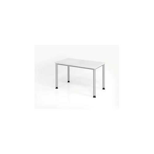 4032062188699 - VHS612 W S Höhenverstellbarer gerader Schreibtisch mit 4 Füßen Express Q Weiß Silber 1200 x 672 x 685 - 810 mm 4032062188699 - VHS612 W S Höhenverstellbarer gerader Schreibtisch mit 4 Füßen Express Q Weiß Silber 1200 x 672 x 685 - 810 mm