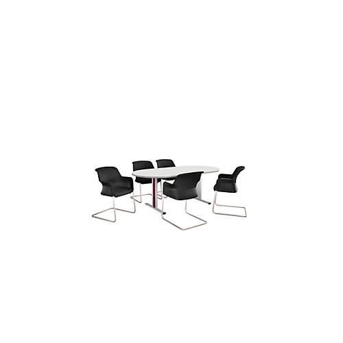 4250510831083 - Select Besprechungstisch Planova Basic Oval T-Fuß B 2000 x T 1000 x H 717 mm weiß weißaluminium RAL 9006 4250510831083 - Select Besprechungstisch Planova Basic Oval T-Fuß B 2000 x T 1000 x H 717 mm weiß weißaluminium RAL 9006