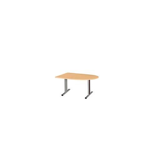 4250510839805 - Select Besprechungstisch Planova Basic Halbkreis T-Fuß B 1400 x T 1000 x H 717 mm Buche weißaluminium RAL 9006 4250510839805 - Select Besprechungstisch Planova Basic Halbkreis T-Fuß B 1400 x T 1000 x H 717 mm Buche weißaluminium RAL 9006
