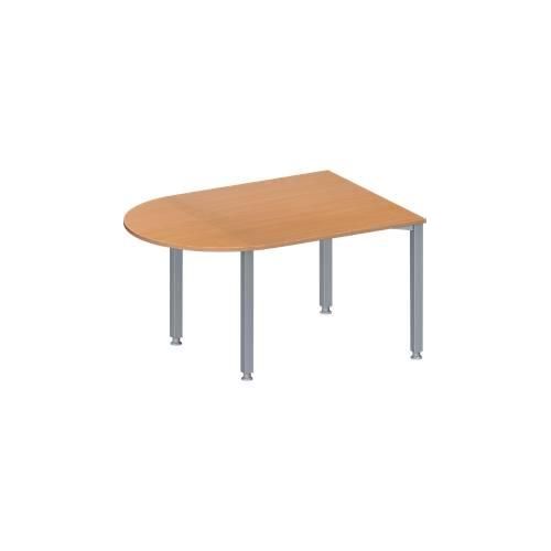4251898814767 - Genius Konferenztisch MODENA FLEX Halbkreis 4-Fuß Quadratrohr B 1400 x T 1000 x H 720-840 mm Buche weißaluminium RAL 9006 4251898814767 - Genius Konferenztisch MODENA FLEX Halbkreis 4-Fuß Quadratrohr B 1400 x T 1000 x H 720-840 mm Buche weißaluminium RAL 9006