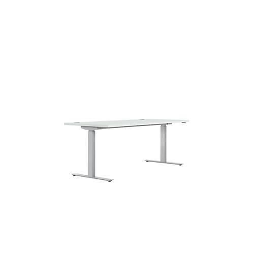 4250510817148 - Schreibtisch ERGO DRIVE ED 470 elektrisch höhenverstellbar Rechteck T-Fuß B 1800 x T 800 x H 692-1147 mm lichtgrau weißaluminium RAL 9006 4250510817148 - Schreibtisch ERGO DRIVE ED 470 elektrisch höhenverstellbar Rechteck T-Fuß B 1800 x T 800 x H 692-1147 mm lichtgrau weißaluminium RAL 9006