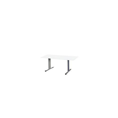 4250510830314 - Select Besprechungstisch Planova Basic Rechteck T-Fuß B 1600 x T 800 x H 717 mm weiß weißaluminium RAL 9006 4250510830314 - Select Besprechungstisch Planova Basic Rechteck T-Fuß B 1600 x T 800 x H 717 mm weiß weißaluminium RAL 9006