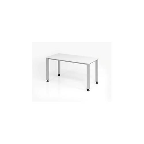 4032062188750 - Schreibtisch Q-Serie mini VQS614 W manuell höhenverstellbar 140x672cm (BxT) rechteckig weiß Silber 4032062188750 Hammerb 4032062188750 - Schreibtisch Q-Serie mini VQS614 W manuell höhenverstellbar 140x672cm (BxT) rechteckig weiß Silber 4032062188750 Hammerb