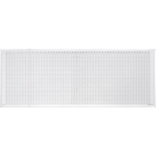4013695012469 - Urlaubsplaner Spezial 1 Woche 1 Seite Quer Aluminium Kunststoff Weiß Silber Deutsch Englisch 200 x 75 cm
