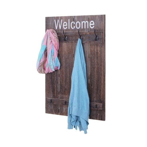 4057651231747 - Wandgarderobe MCW-C89 Welcome Garderobe Garderobenpaneel Shabby-Look Vintage 91x60cm ~ braun shabby 4057651231747 - Wandgarderobe MCW-C89 Welcome Garderobe Garderobenpaneel Shabby-Look Vintage 91x60cm ~ braun shabby
