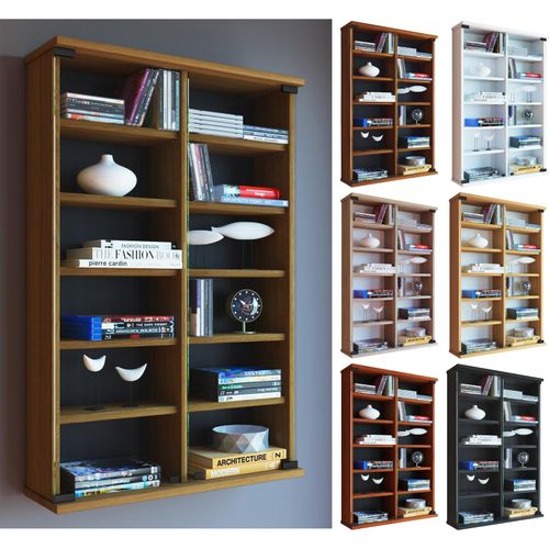 4051814349089 - Media-Regal Holz CD DVD Wandregal Wandvitrine Vitrine mit 2 ESG-Sicherheitsglastüren Maße H 92 x B 60 x T 18 cm 10 variable Einlegeböden - Zuntisa Gr 60 sonoma eiche (sägerau) B60cm H92cm T18cm Holzwerkstoff Holz Spanplatte Glas Regale 4051814349089 - Media-Regal Holz CD DVD Wandregal Wandvitrine Vitrine mit 2 ESG-Sicherheitsglastüren Maße H 92 x B 60 x T 18 cm 10 variable Einlegeböden - Zuntisa Gr 60 sonoma eiche (sägerau) B60cm H92cm T18cm Holzwerkstoff Holz Spanplatte Glas Regale