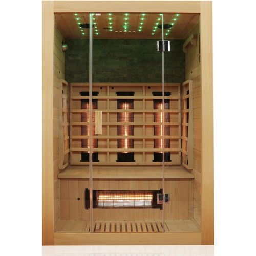 4251575100183 - Dewello - Infrarotkabine Infrarotsauna milton inkl Vollspektrumstrahler für 1-2 Personen - LED-Farblicht - Wärmekabine mit Radio Bluetooth 135 cm 4251575100183 - Dewello - Infrarotkabine Infrarotsauna milton inkl Vollspektrumstrahler für 1-2 Personen - LED-Farblicht - Wärmekabine mit Radio Bluetooth 135 cm