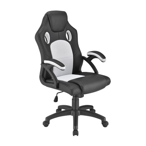 4260565521778 - Racing Schreibtischstuhl Montreal - ergonomisch höhenverstellbar & gepolstert bis 120 kg - Bürostuhl Drehstuhl pc Gaming Stuhl - weiß - Juskys 4260565521778 - Racing Schreibtischstuhl Montreal - ergonomisch höhenverstellbar & gepolstert bis 120 kg - Bürostuhl Drehstuhl pc Gaming Stuhl - weiß - Juskys
