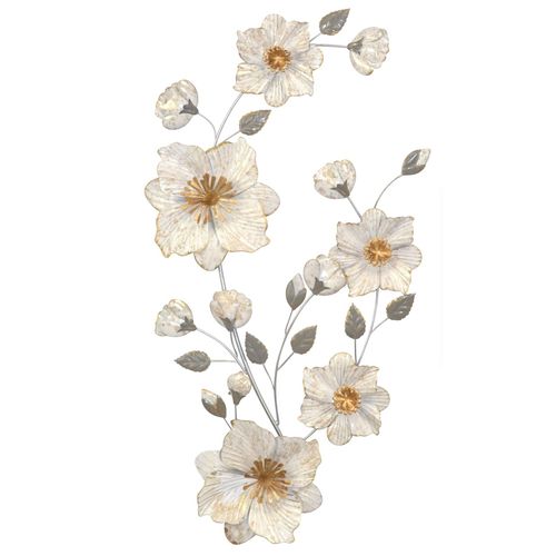 4046884075631 - Möbel Direkt Online - Wanddekoration mit Blüten und Blättern creme gold 4046884075631 - Möbel Direkt Online - Wanddekoration mit Blüten und Blättern creme gold