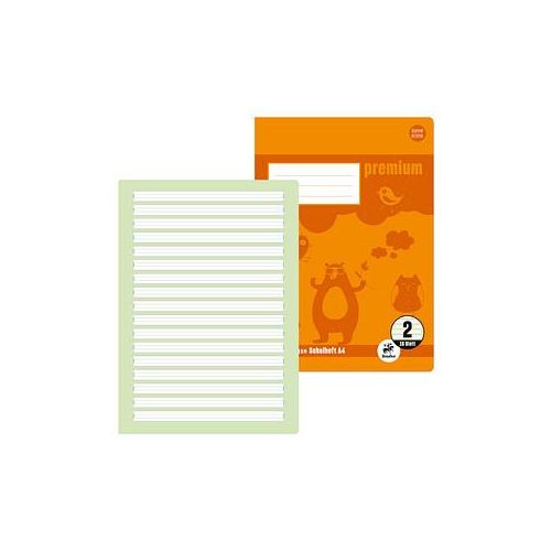 4006050103322 - Schulheft 734010332 Premium Lineatur 2   Schreiblern-Lineatur A4 90g orange 16 Blatt   32 Seiten 4006050103322 Staufen