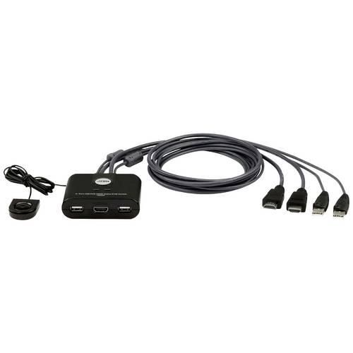 4710469341304 - ATEN CS22HF - KVM- USB-Switch - 2 x KVM   USB - 1 lokaler Benutzer - Desktop - Gleichstrom