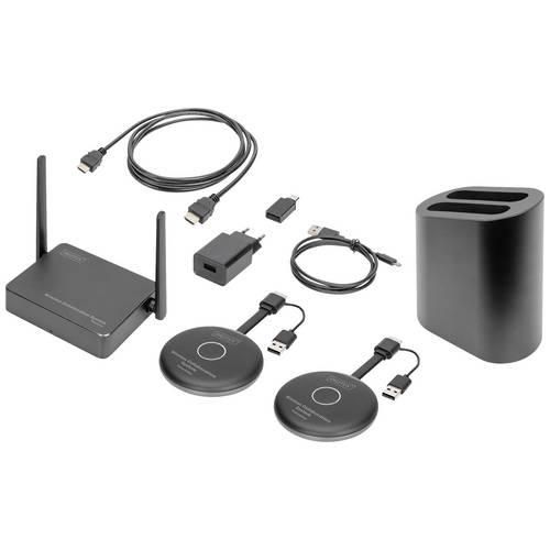 4016032478492 - DIGITUS Wireless Collaboration System - 2 Transmitters + 1 Receiver - Wireless Video- Audio-Erweiterung - 80211a 80211b g n 80211ac - bis zu 50 m