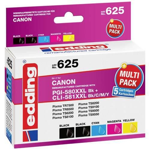 4057305041289 - Druckerpatrone ersetzt Canon PGI-580PGBK XXL CLI-581C XXL CLI-581M XXL CLI-581Y XXL Kompatibel Kombi-Pack Schwarz Cyan Magenta Gelb EDD-625 18-625