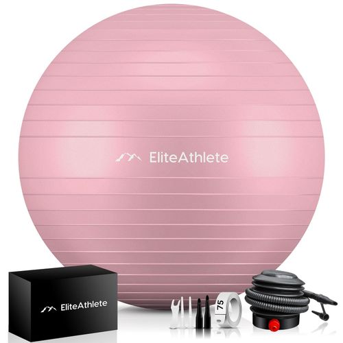 4260696120444 - EliteAthlete® Gymnastikball Sitzball Büro ergonomisch mit Anti Burst System - Fitness Yoga Pilates Schwangerschaft - Schwangerschaftsball Fitnessball Yogaball - Yoga Ball inkl Luftpumpe - Peach 65cm 4260696120444 - EliteAthlete® Gymnastikball Sitzball Büro ergonomisch mit Anti Burst System - Fitness Yoga Pilates Schwangerschaft - Schwangerschaftsball Fitnessball Yogaball - Yoga Ball inkl Luftpumpe - Peach 65cm