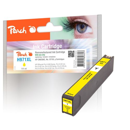 7640155896627 - HP 971 XLy Druckerpatrone XL ye ersetzt HP No 971XL y CN628A für zB HP OfficeJet Pro X 476 dw HP OfficeJet Pro X 450 HP OfficeJet Pro X 470 (wiederaufbereitet)