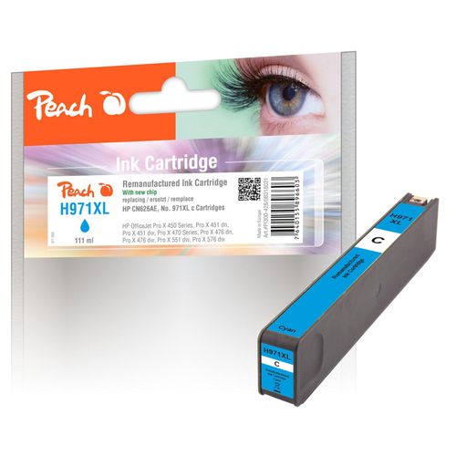 7640155896603 - HP 971 XLc Druckerpatrone XL cy ersetzt HP No 971XL c CN626A für zB HP OfficeJet Pro X 476 dw HP OfficeJet Pro X 450 HP OfficeJet Pro X 470 (wiederaufbereitet)