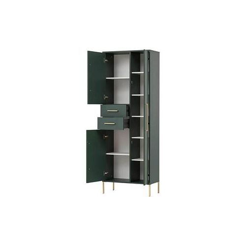 4027181116012 - Garderobenschrank Kent 701758 dunkelgrün 7 Fachböden 671 x 331 x 1843 cm